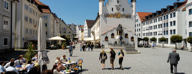 Kempten: Rathausplatz mit Rathaus