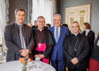 Söder, Gössl, Herrmann  und weiterer Geistlicher beim Empfang