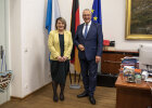 Innenminister Herrmann und die stellvertretende kosovarische Außenministerin Liza Gashi 