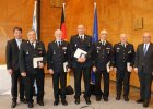Innenstaatssekretär Sandro Kirchner, alle Geehrten und Unterfrankens Regierungspräsident Dr. Eugen Ehmann