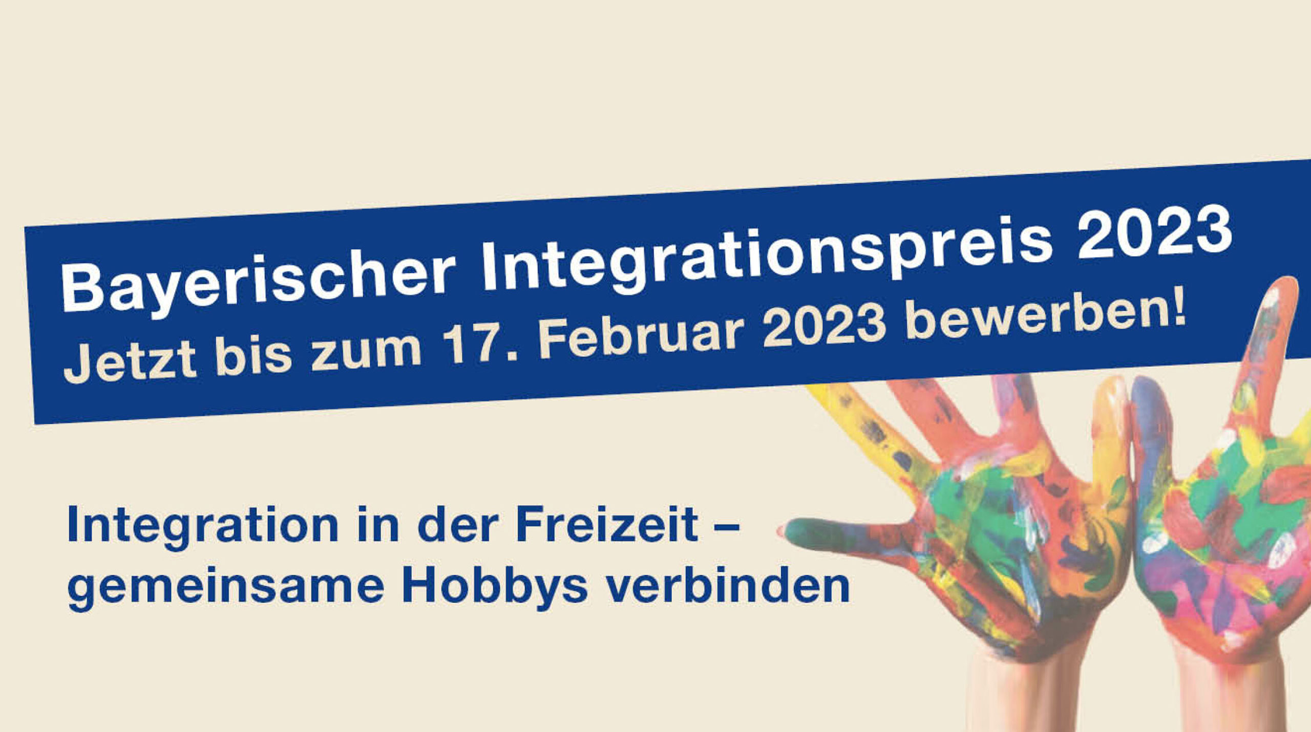 Bayerischer Integrationspreis 2023: Jetzt bis 17. Februar 2023 bewerben!