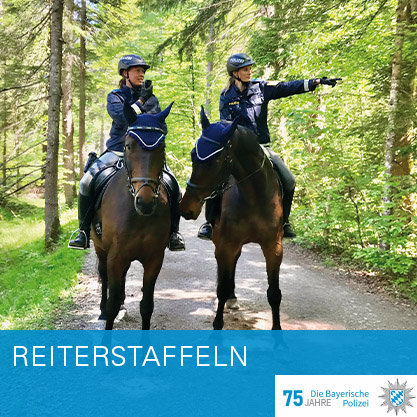 Kachel 75 Jahre Polizei - Reiterstaffeln